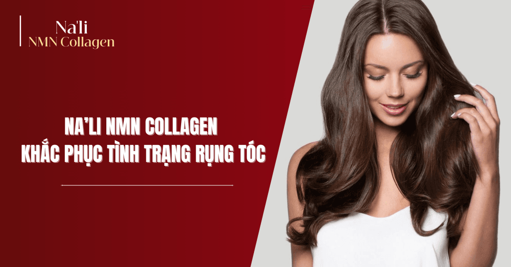 Na’li NMN Collagen, với sự kết hợp giữa collagen thủy phân và NMN, hỗ trợ cải thiện sức khỏe tế bào, giúp hệ thống nuôi dưỡng da đầu hoạt động tốt hơn và giảm nguy cơ tóc rụng do lão hóa toàn thân.