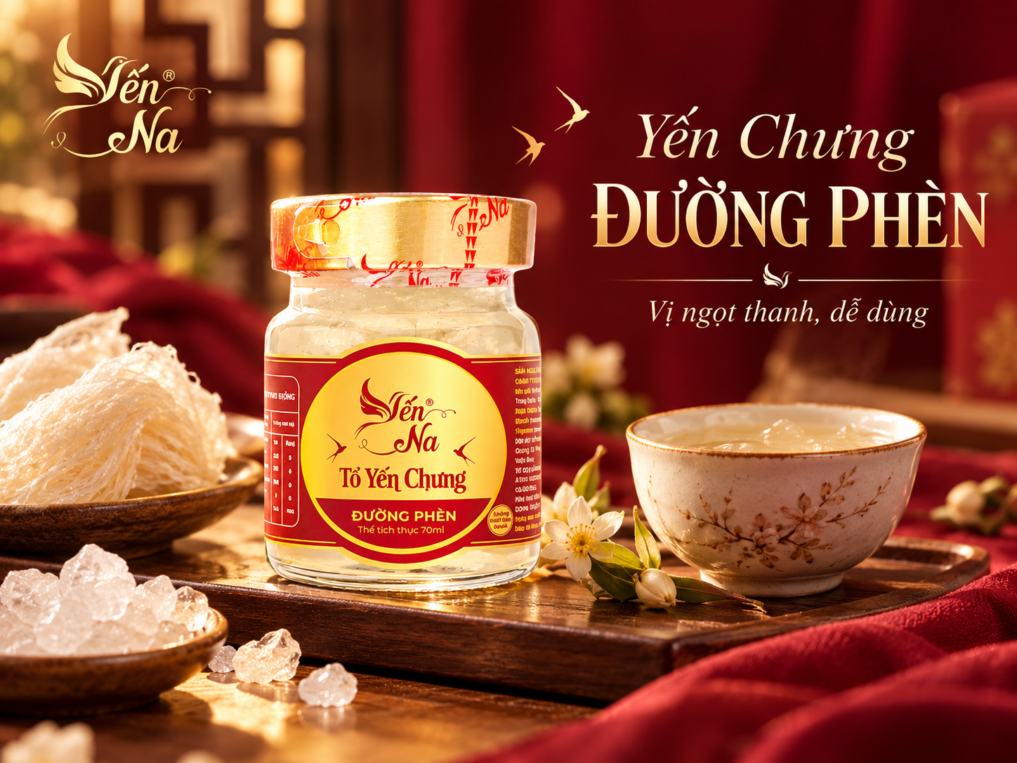 Yến chưng đường phèn Yến Na và thông tin lựa chọn theo thành phần